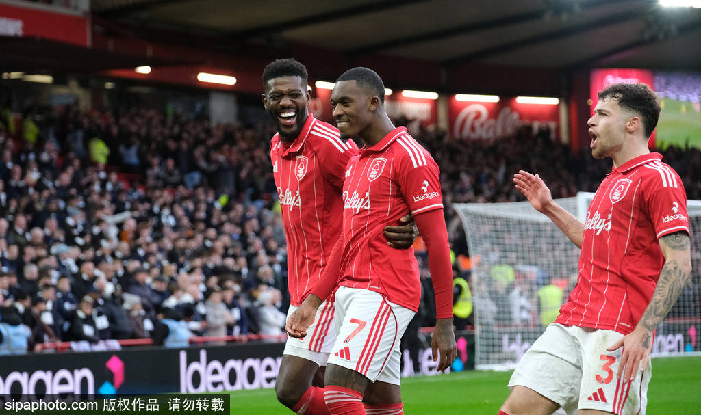 英超-诺丁汉森林3-0胜热刺 奥多伊2射1传桑加雷2传1射